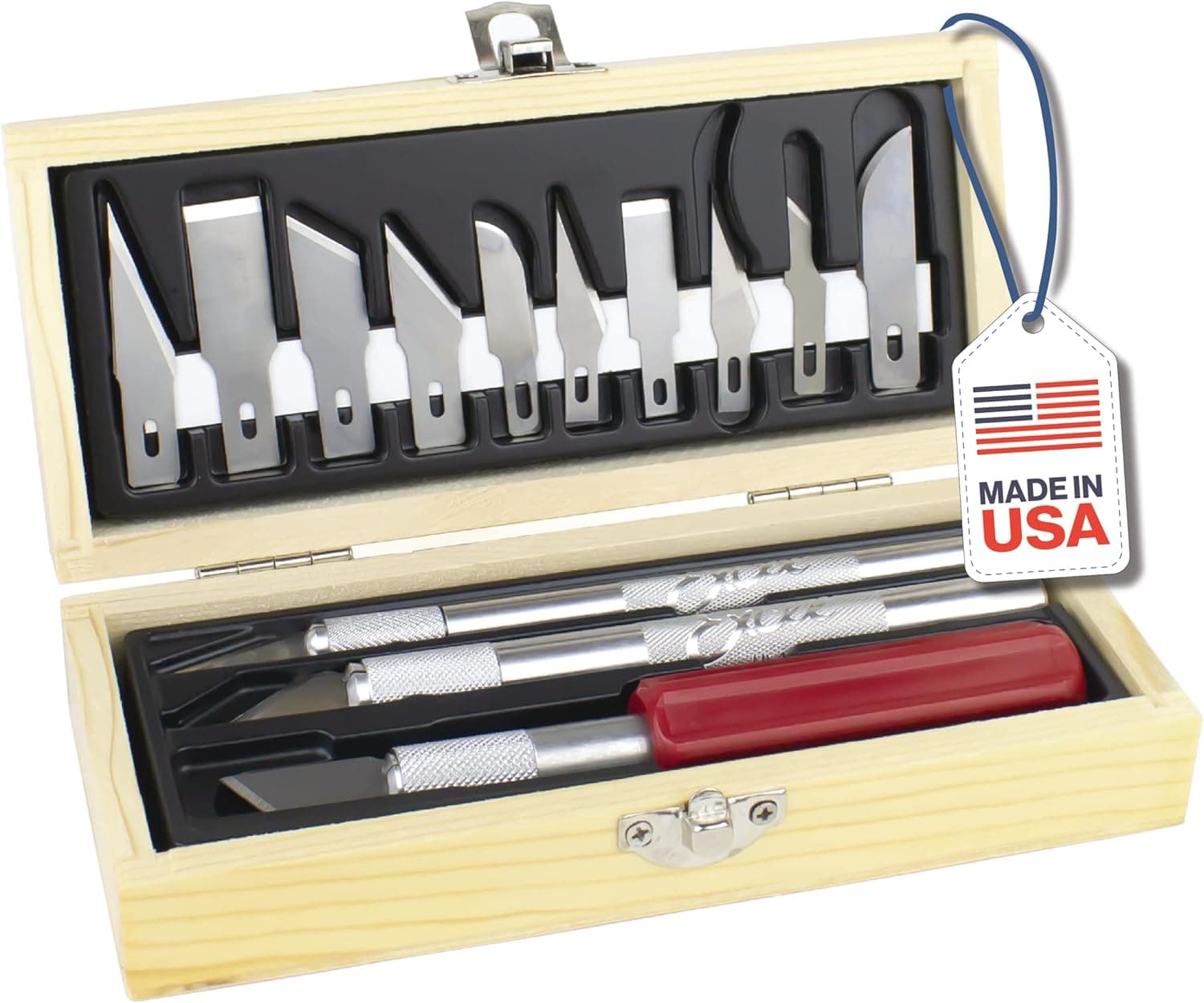 Excel Blades 13-Piece Precision Hobby Knife Set with Case, Made in USA