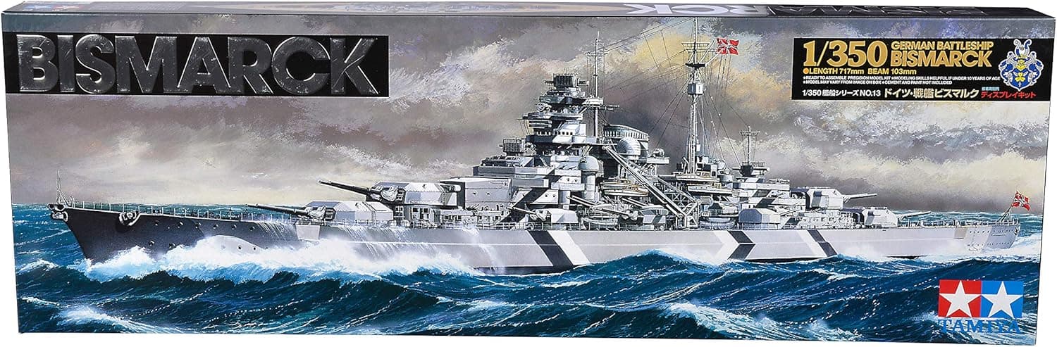 Tamiya 78013 1/350 German Battleship Bismarck Plastic Model Boat Kit