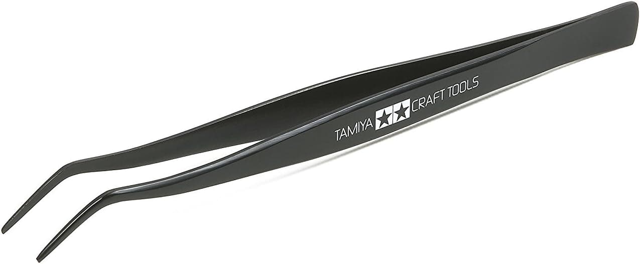 Tamiya 300074003 Tweezers, Curved