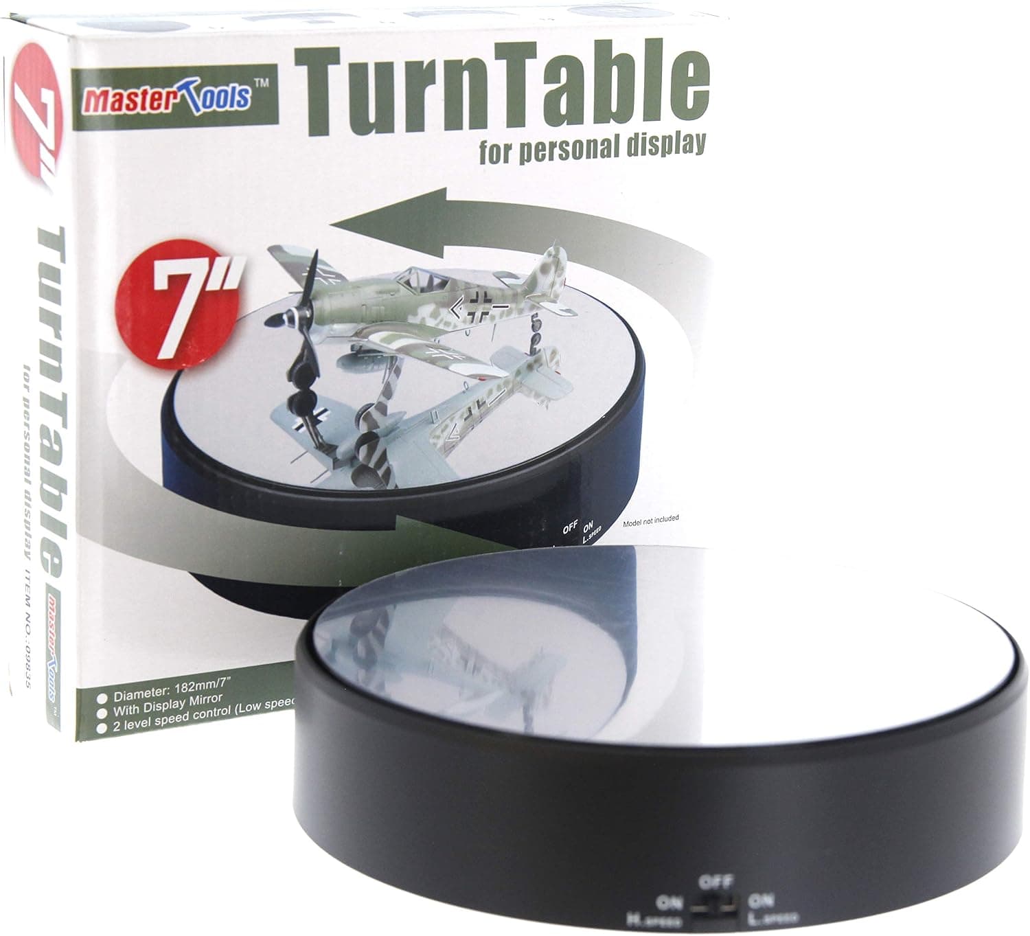 Trumpeter Battery Operated Round Mirrored Display Turntable for Model Kits (TSM-9835)