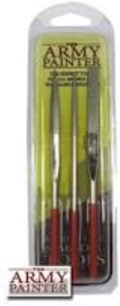 The Army Painter 3-Piece Diamond File Set - Round, Flat and Triangular Needle Files for Metal, Resin, and Plastic Miniatures