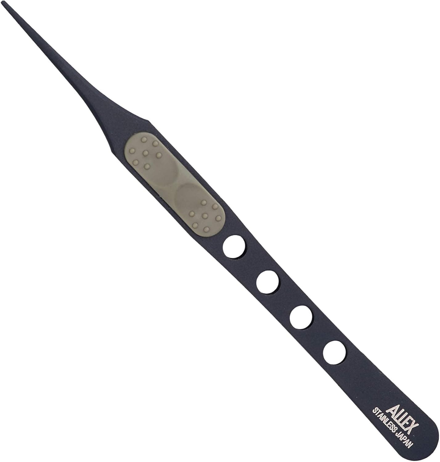 ALLEX Japanese Sticker Tweezers Precision Fine Point Tips (Straight Non-Stick Coating), Made in Japan, Pointy Craft Tweezers for Crafting, Hobby, Jewelry Detail Work, Japanese Stainless Steel