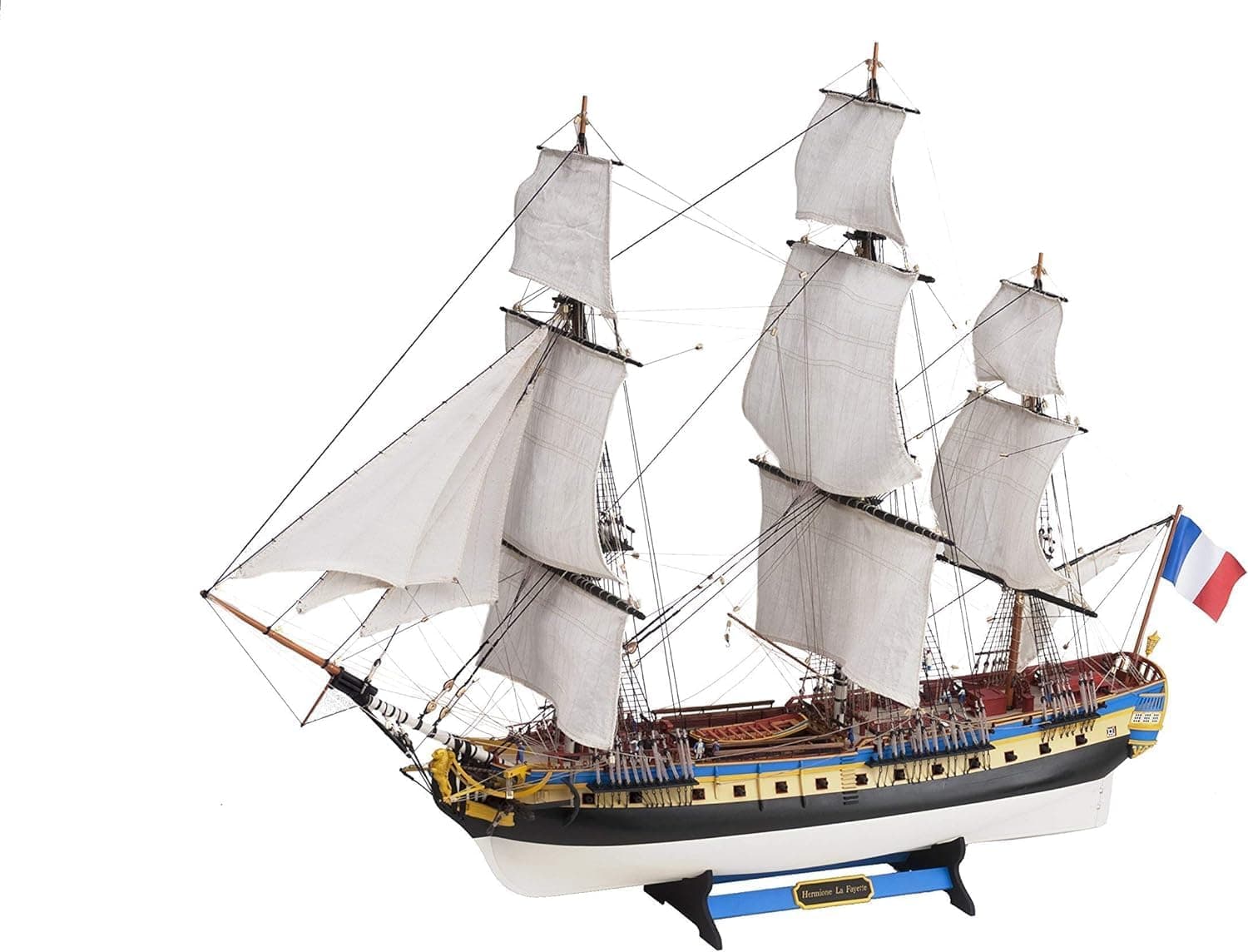 Artesania Latina French Frigate Hermione La Fayette Wooden Ship Model Kit, 1:89 Scale