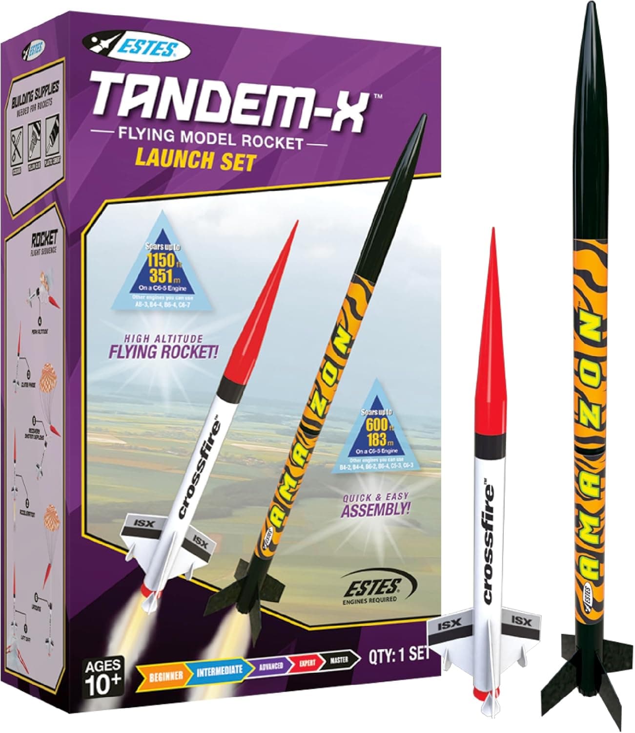 Estes 1469 Tandem-X Launch Set (Amazon and Crossfire ISX Rockets)