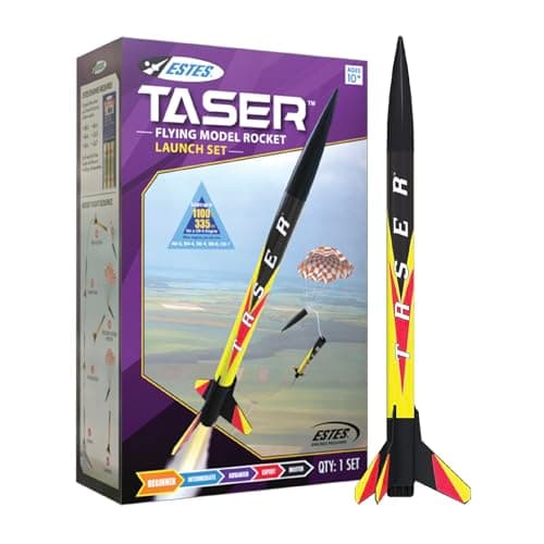 Estes 1491 Taser Rocket Launch Set, Beginner Flying-Rocket-Model Building Kit for Ages 10+, Includes Launch Pad System