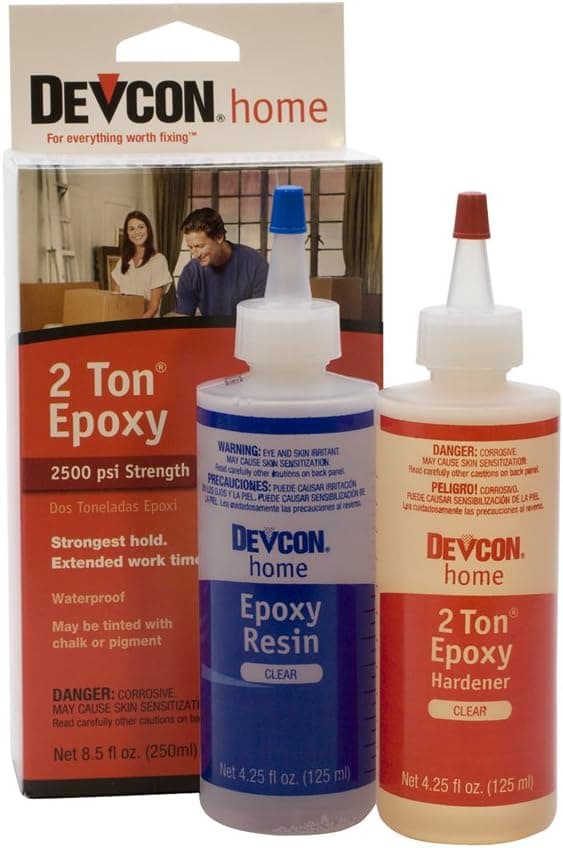 Devcon Epoxy, 2 Ton Epoxy, 4-1/2 Ounce Bottles, 2 Bottles