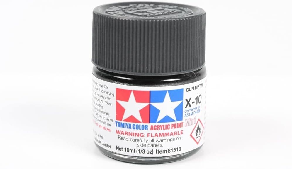 Tamiya Models X-10 Mini Acrylic Paint Gun Metal