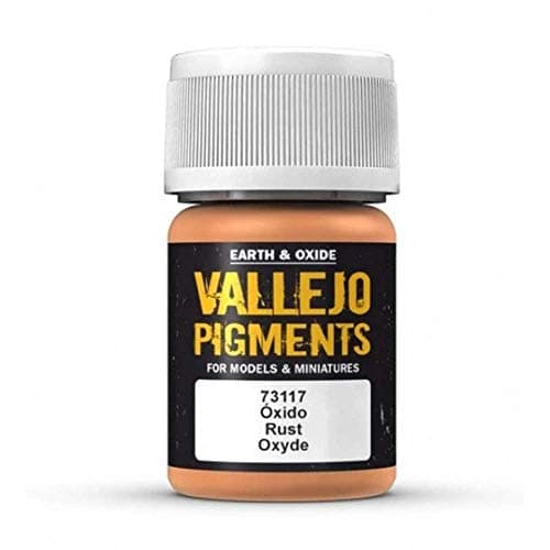 Vallejo - Pigment FX Rust, 1.18 Fl. Oz. (35 ml) Pot, Fine Powder Color Pigment for Model Weathering and Hobby Building