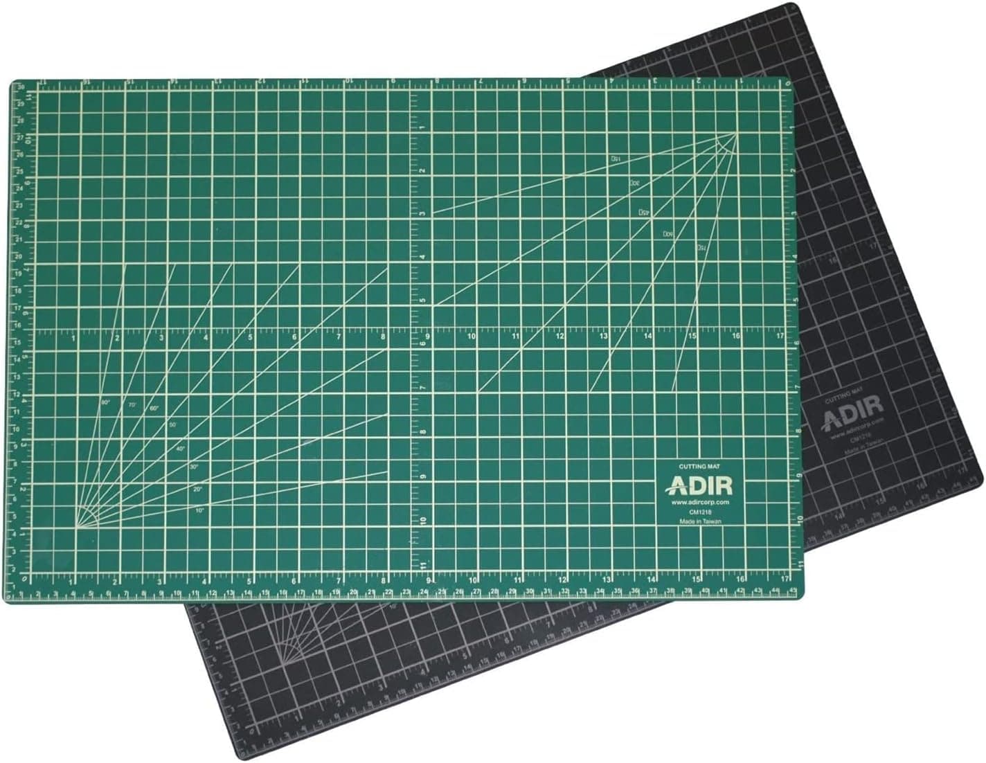 Adir Self Healing Cutting Mat Reversible Green/Black 12" x 18"