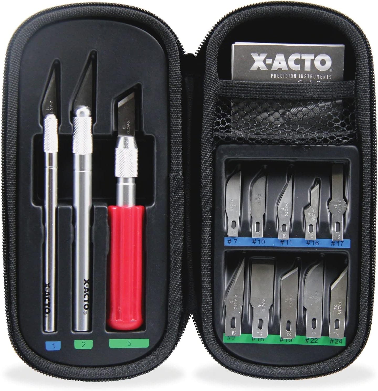 X-ACTO Compression Basic Knife Set, 3 Knives, 13 Blades, Soft Carry Case