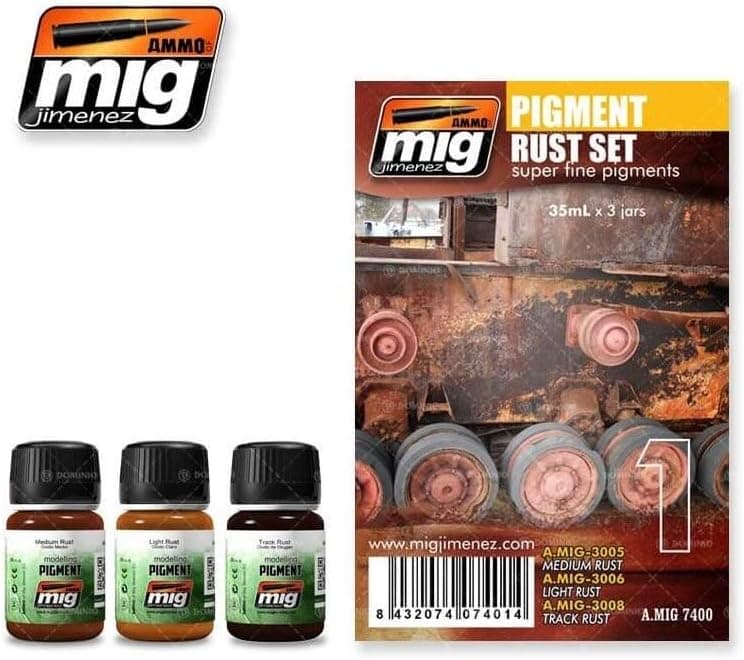 Ammo MIG-7400 Pigment Rust Set, Multicolour, Medium