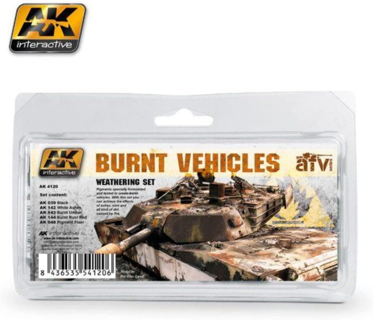 AK Interactive Burnt Vehicles Weathering Pigment Set