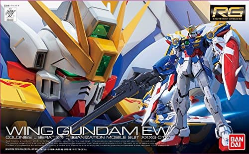 Bandai Hobby BAN203222 RG 1/144#20 Wing Gundam Ver EW Gundam Wing Action Figure, Multicolor, 8"