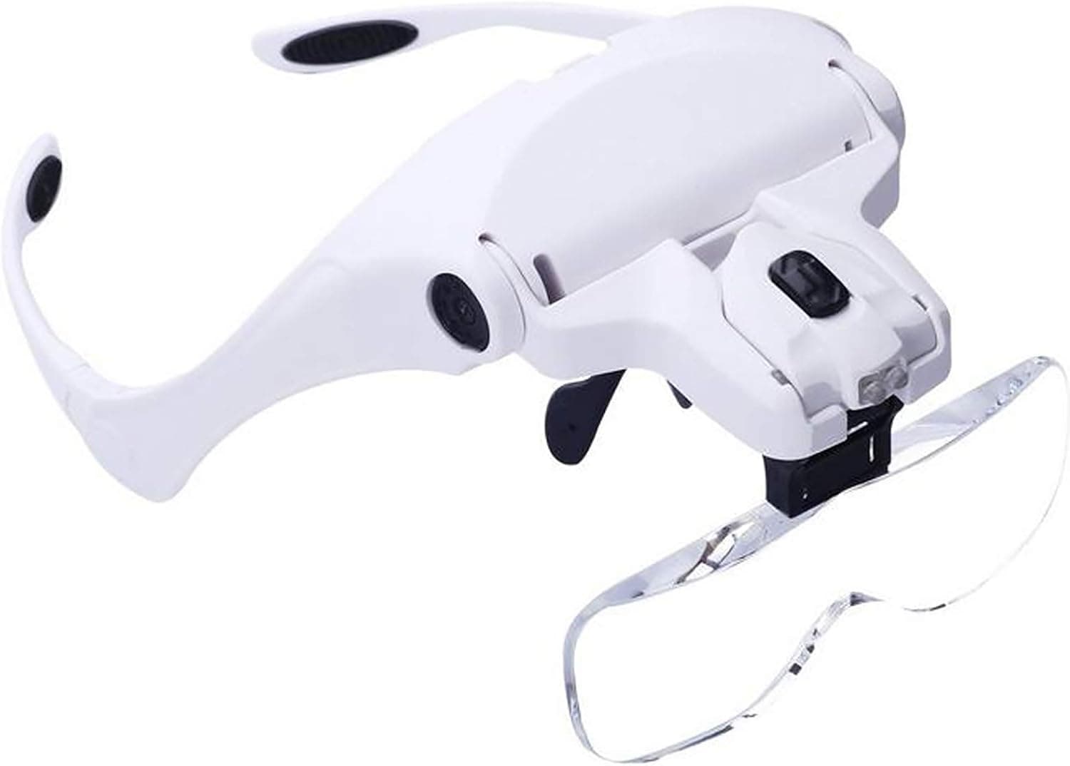Wallfire Head Magnifier Glasses Head Mount Magnifying Glasses with LED Light for Reading Professional Headband Magnifier Hands Free for Jewelers, Crafts