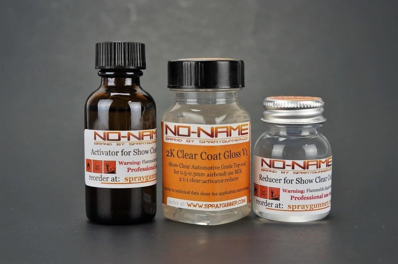 NO-NAME Brand 2K High-Gloss Clear Coat Automotive Grade Set for Scale-Modeling