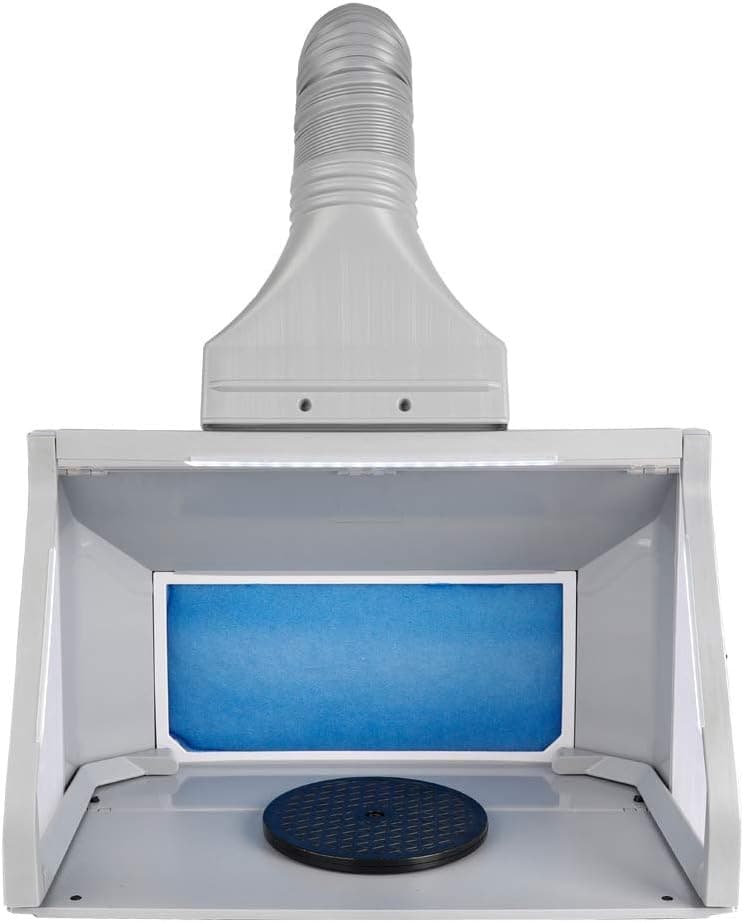 OPHIR Airbrush Paint Booth with Dual Fans, Portable Paint Spray Booth for Airbrushing with 3 LED Lights & Exhaust Hose