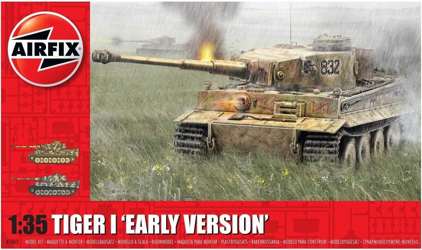 Airfix Tiger I 'Early Version' 1:35 WWII Military Tank Armor Plastic Model Kit A1363
