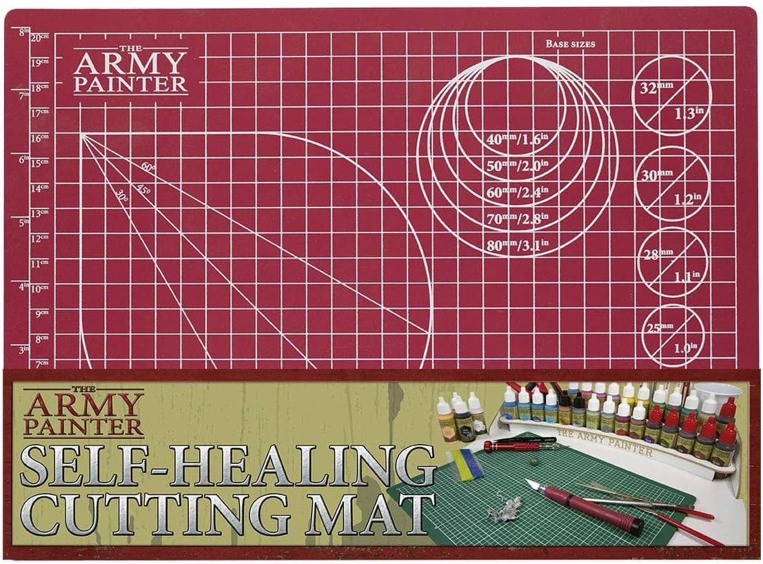 The Army Painter Self-Healing Cutting Mat A4, Double-Sided Non-Slip 3-Layer PVC for Wargames Miniature Assembly