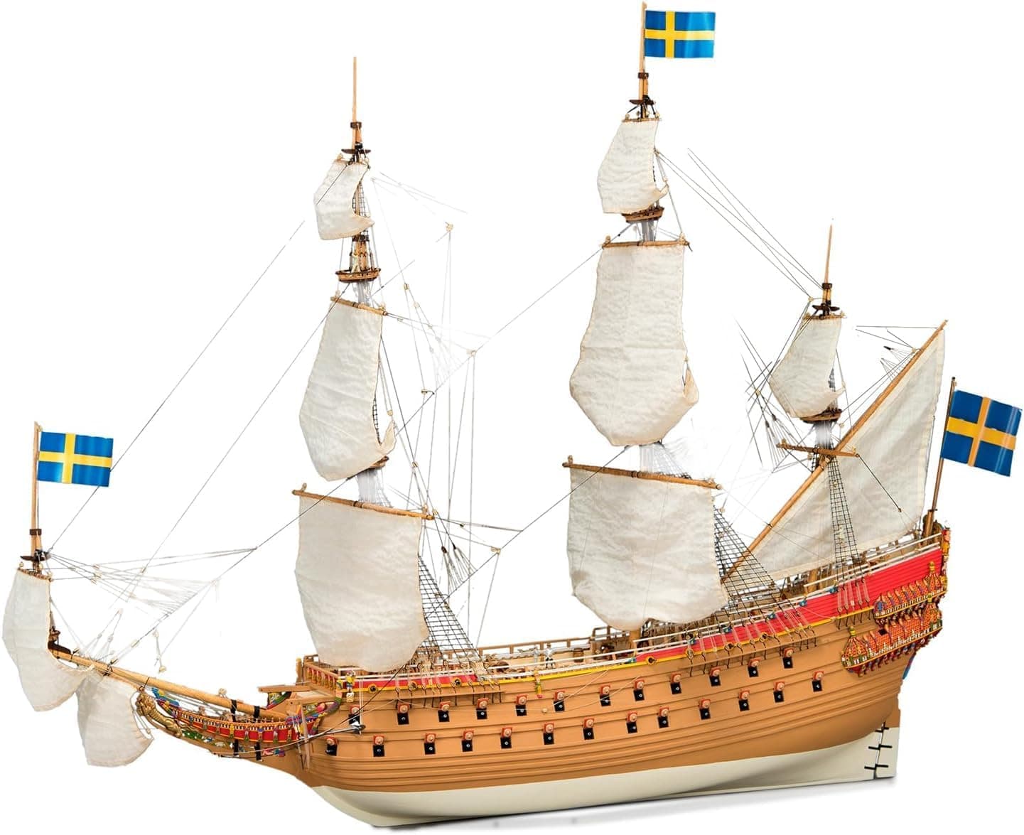 Artesania Latina Swedish Warship Vasa Wooden Model Ship Kit, 1:65 Scale