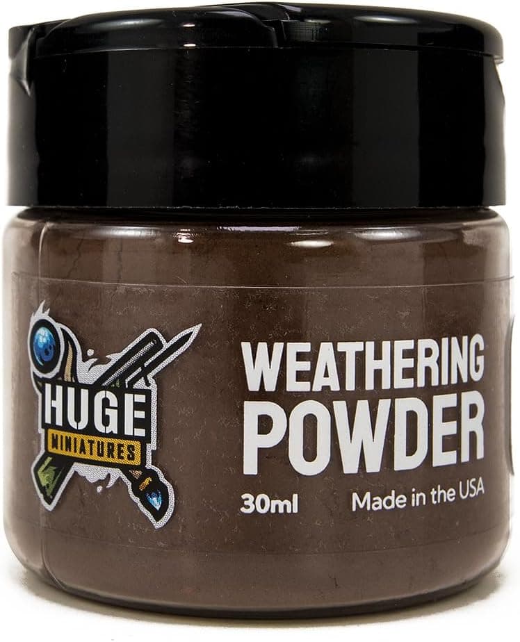 Huge Miniatures Weathering Powder, Peat Pigment for Model Terrain Scenery and Vehicles - 30ml Flip-Top Container