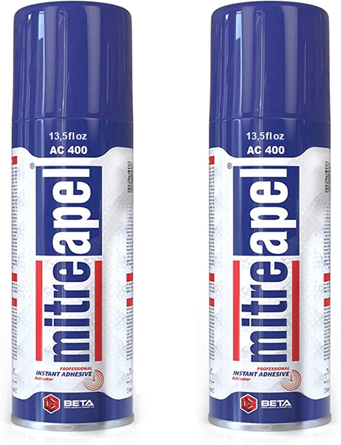 MITREAPEL Activator (2 x 13.5 fl oz) Spray Accelerator for CA Super Glues (2 Pack)
