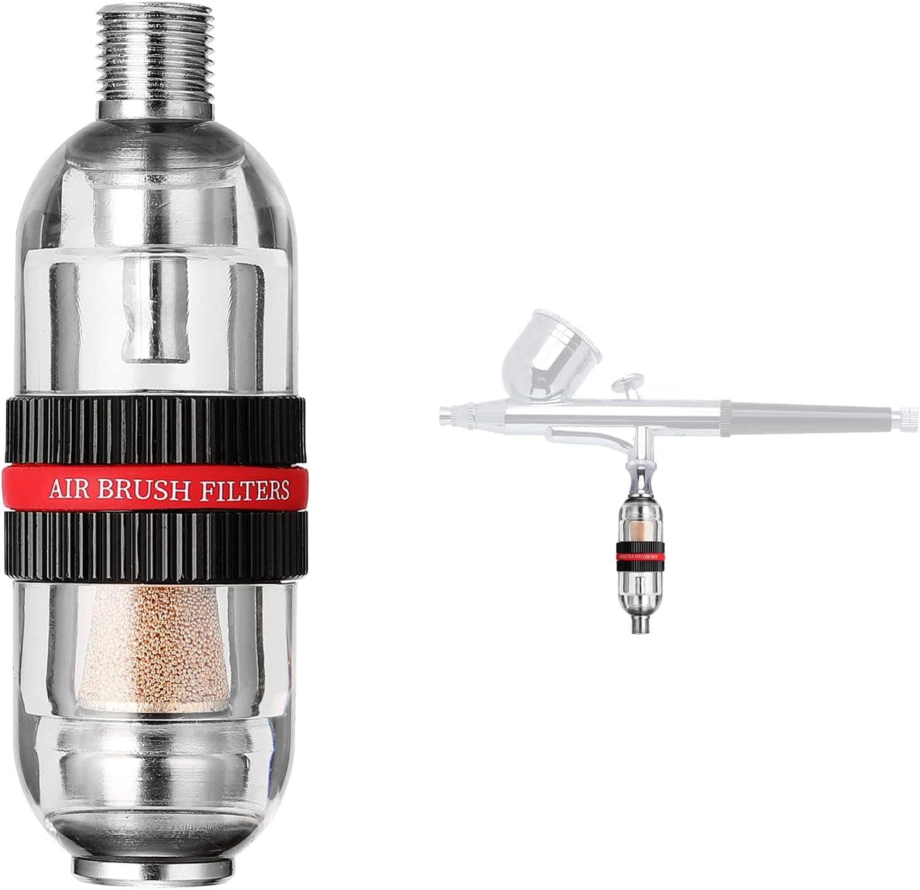 HUBEST Mini Airbrush Air Filter Moisture Water Trap, 1/8" BSP Threads Oil Water Separator