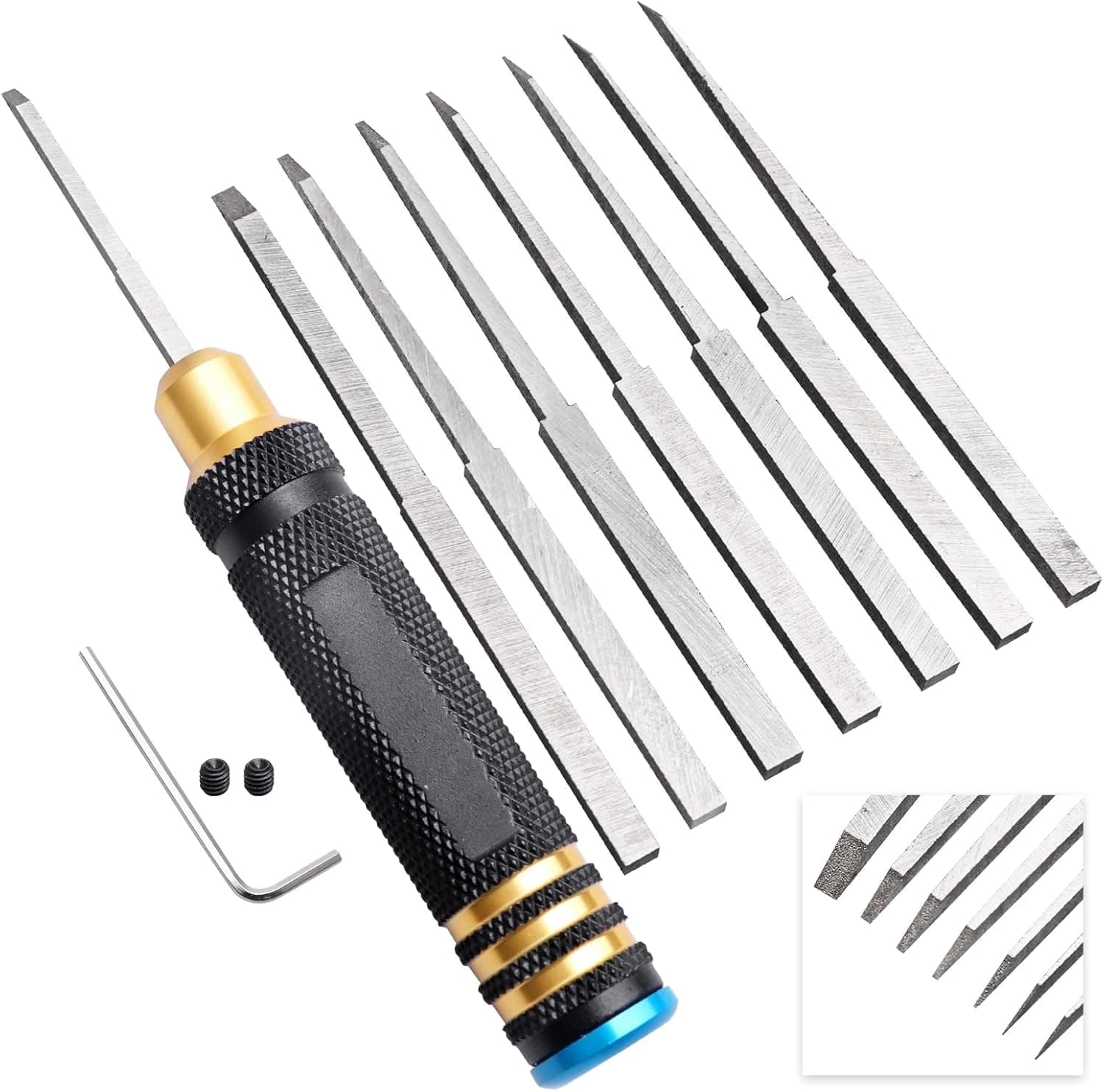 FriHobby 7-in-1 Scribe Tool Panel Line Scriber Scribing Tools Resin Carved Chisel for Gundam Gunpla Model Kits