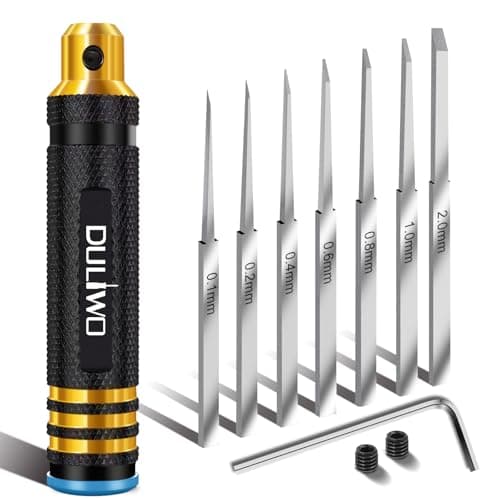 DULIWO Model Scriber Chisel 7 Blades (0.1/0.2/0.4/0.6/0.8/1.0/2.0mm)
