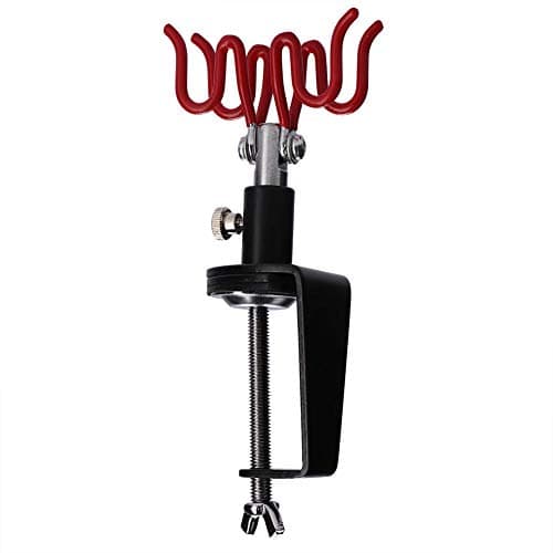 Depisuta Airbrush Holder, Universal Airbrush Clamp Holder Stand Holds 2 Airbrushes, Clamp on Table Mount Airbrush Stand with 360 Degree Turning Angle, for Airbrush Artist Beginner