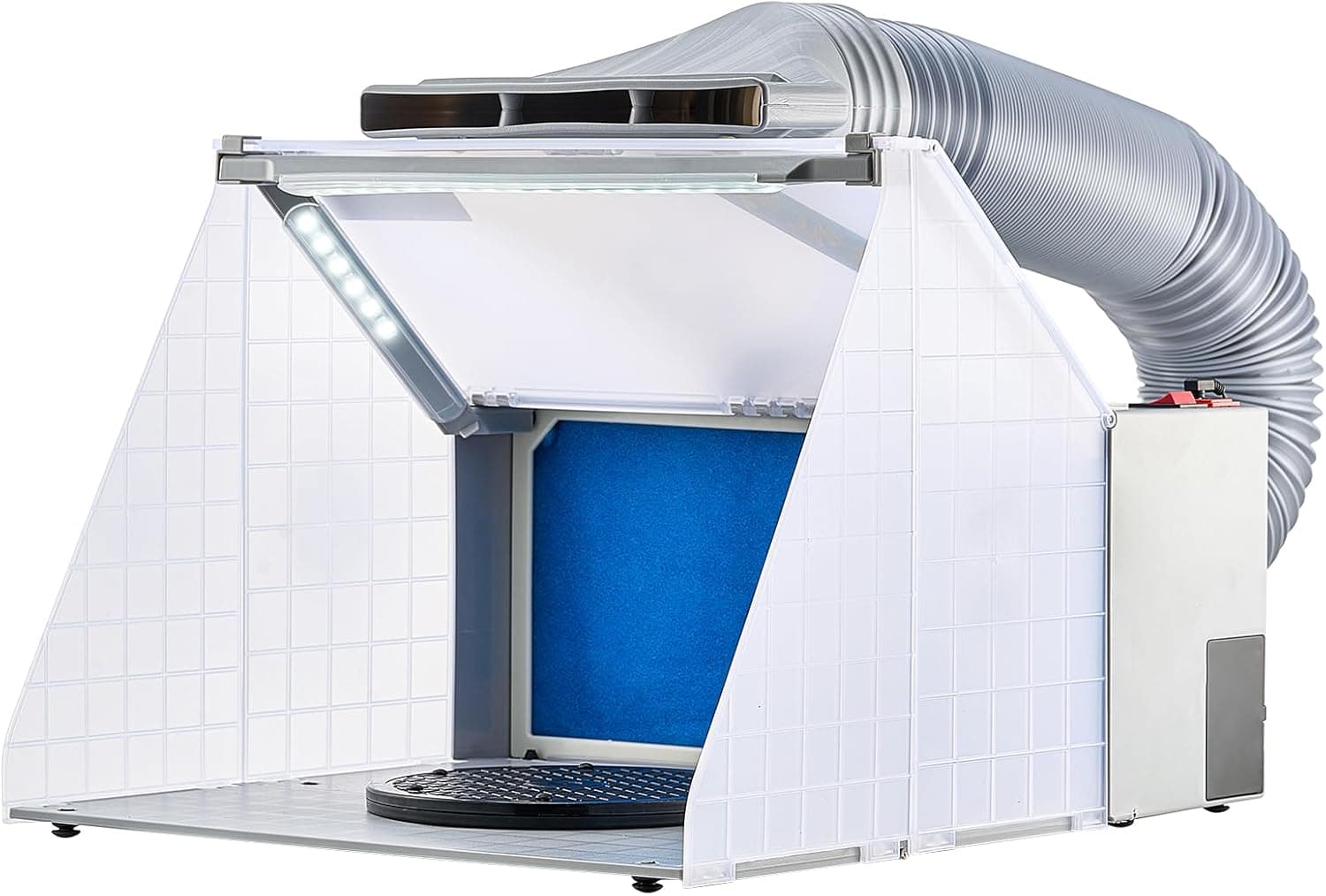 VEVOR Airbrush Spray Booth, Portable Hobby Airbrush Paint Spray Booth Kit with LED Lights, Exhaust Fan and Exhaust Extension Hose