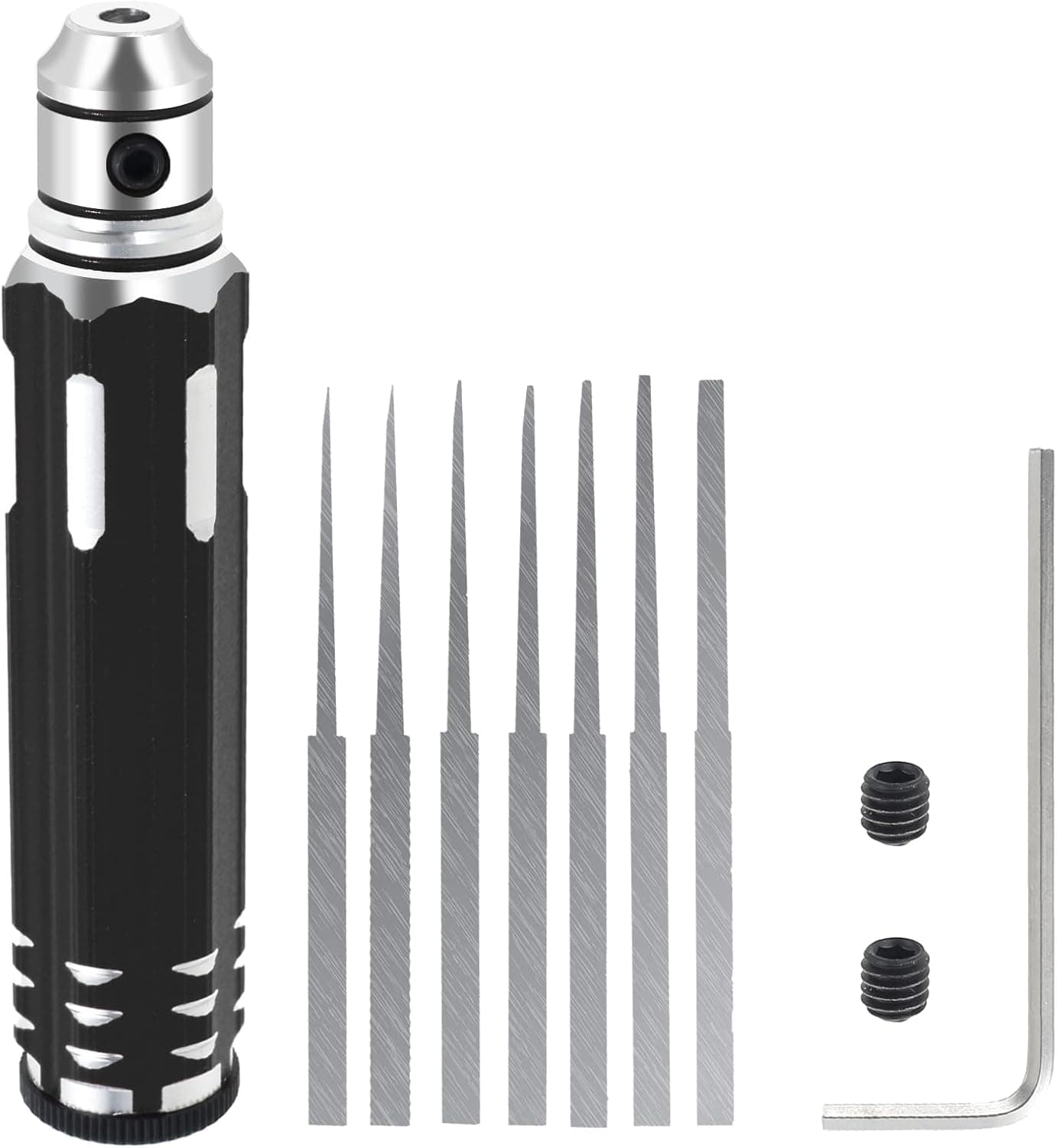 Prime Model Scriber, Model Panel Line Scriber, Cutting Tool Chisel with 7 Blades 0.1/0.2/0.4/0.6/0.8/1.0/2.0 mm