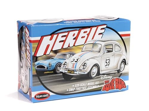 Polar Lights Herbie Volks Beetle Model Kit 1:25 Scale – SNAP Together, No Glue or Paint Required
