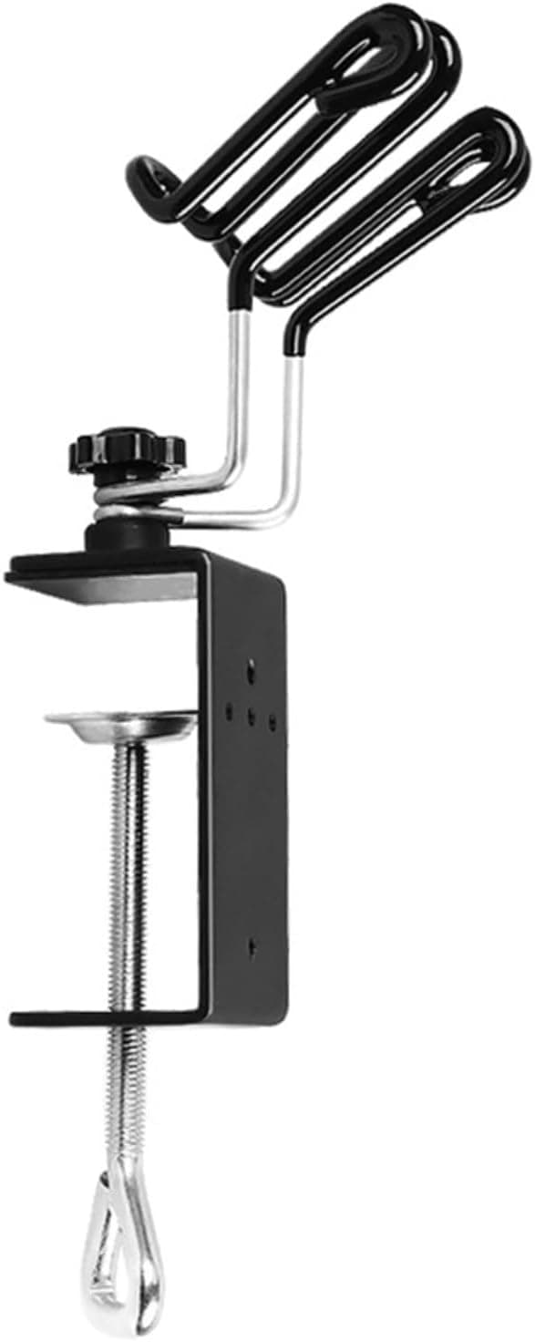 Noteflora Clamp-On Metal Airbrush Holder Stand With Pivoting Bracket For 2 Brushes